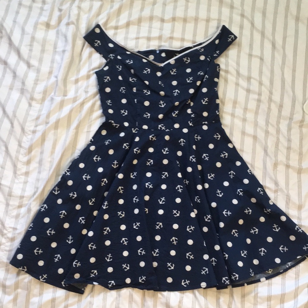 Hell Bunny Vixen sailor pin-up mini dress